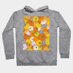 I Love Pumpkins, A Collage of Colorful Fall Pumpkins Hoodie